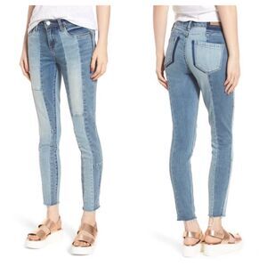 BLANKNYC Reade Patchwork Crop Skinny Denim Sz 27